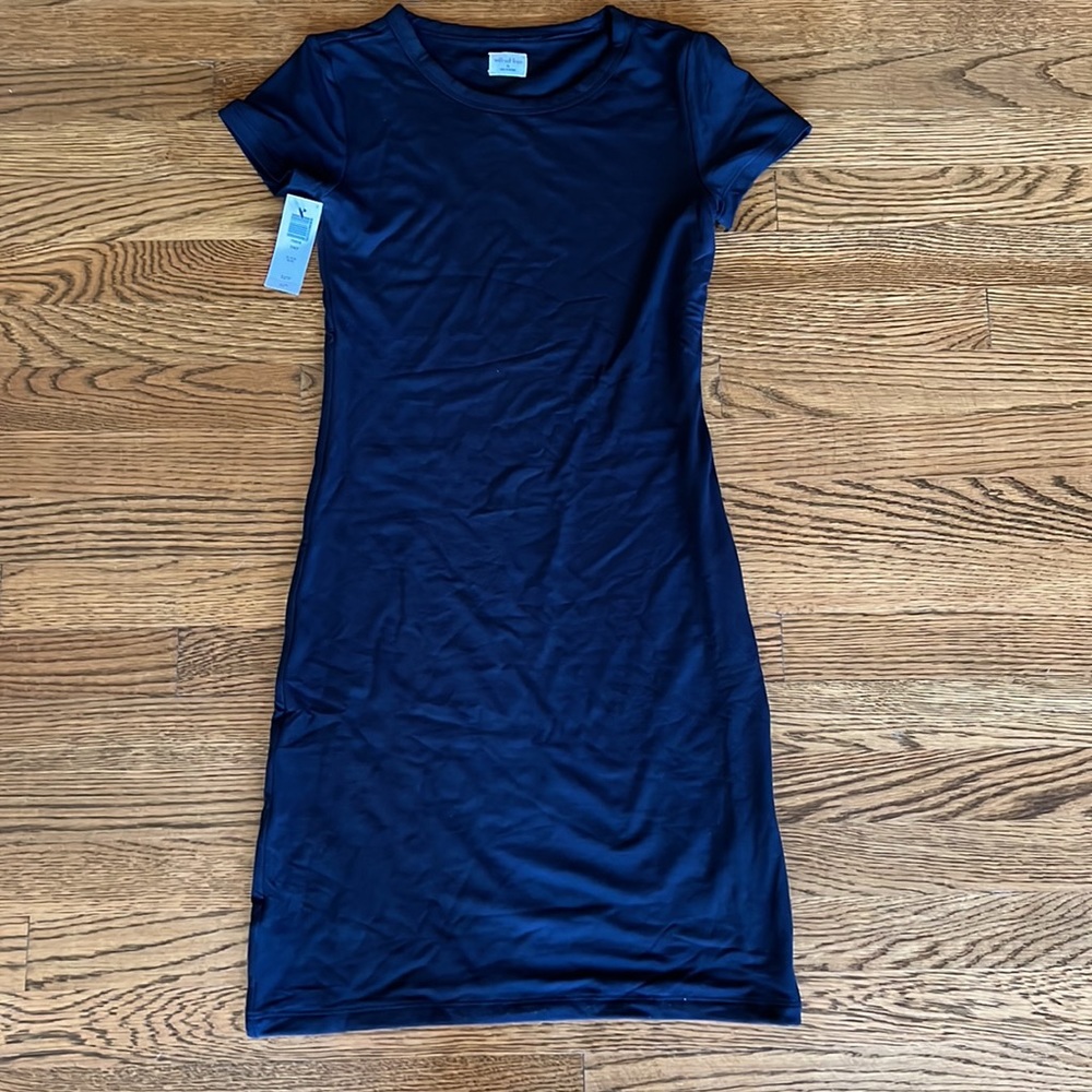 Aritzia Navy Blue Short Sleeve Bodycon Dress
